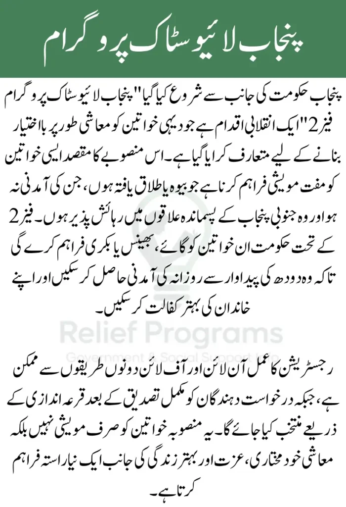 CM Punjab Livestock Program