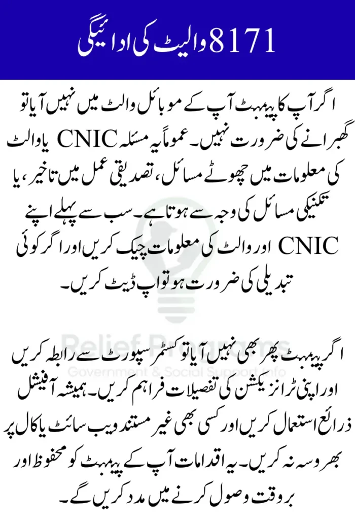 8171 Wallet Payment Missing