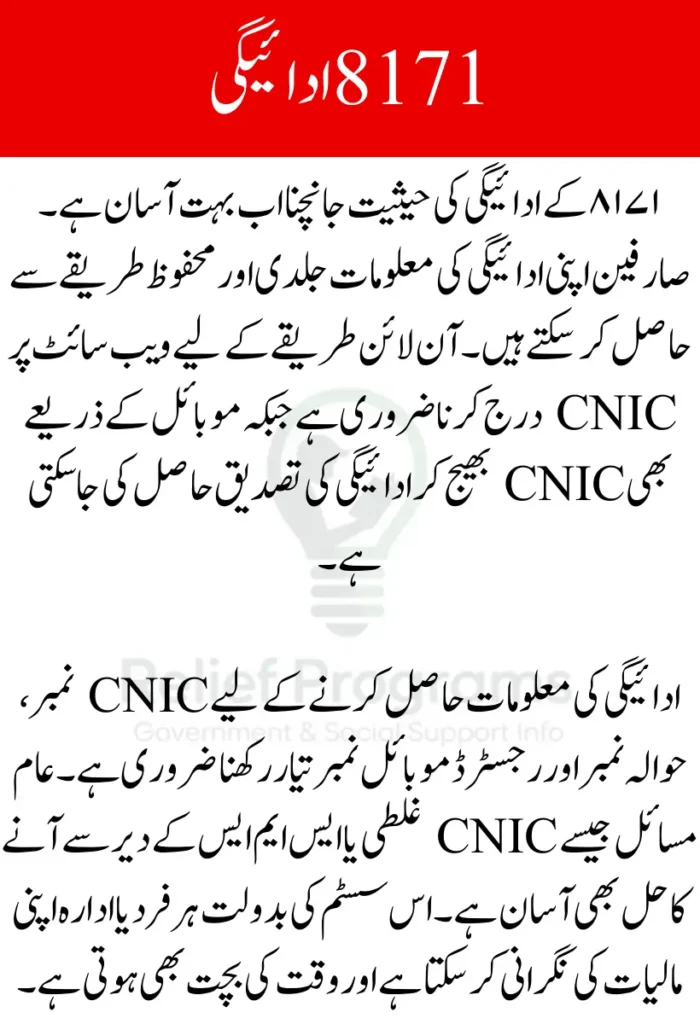 Check 8171 Payment Status Online