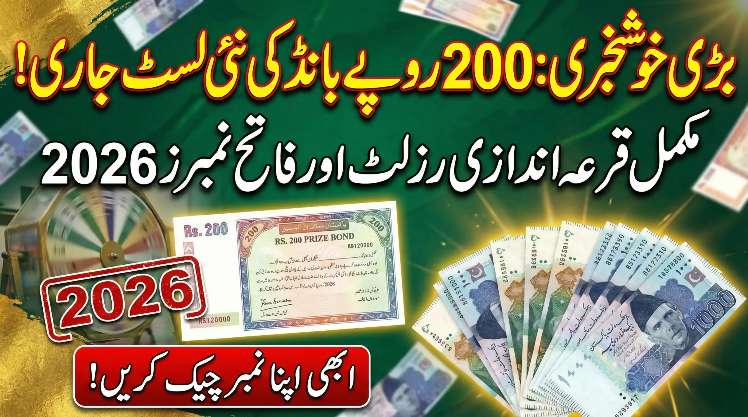 Rs. 200 Prize Bond List 2026
